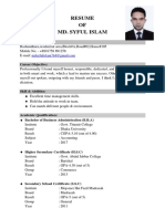Resume OF Md. Syful Islam: Contract Address