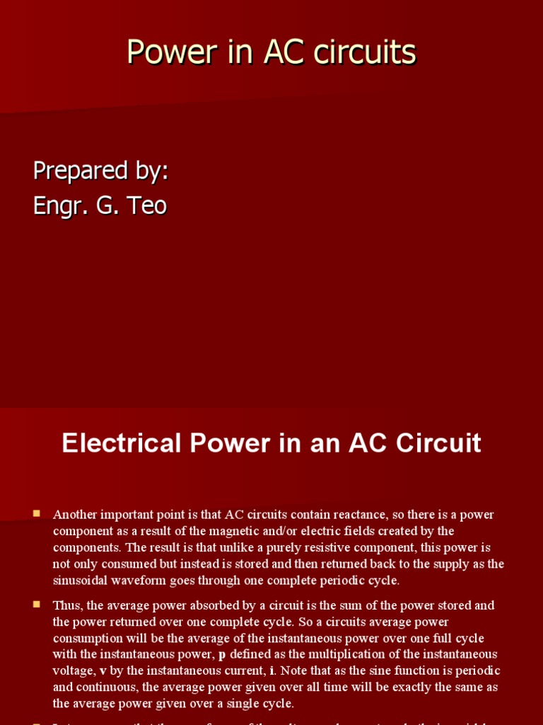 Power Analysis in AC Circuits | PDF | Ac Power | Inductor
