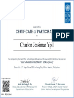 Sustainable Development Goals Certificate PDF