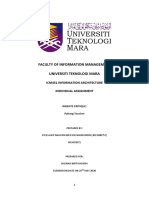 Faculty of Information Management Universiti Teknologi Mara: Icm451 Information Architecture Individual Assignment