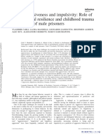 Trait-Aggressiveness and Impulsivity: Role of Psychological Resilience and Childhood Trauma in A Sample of Male Prisoners