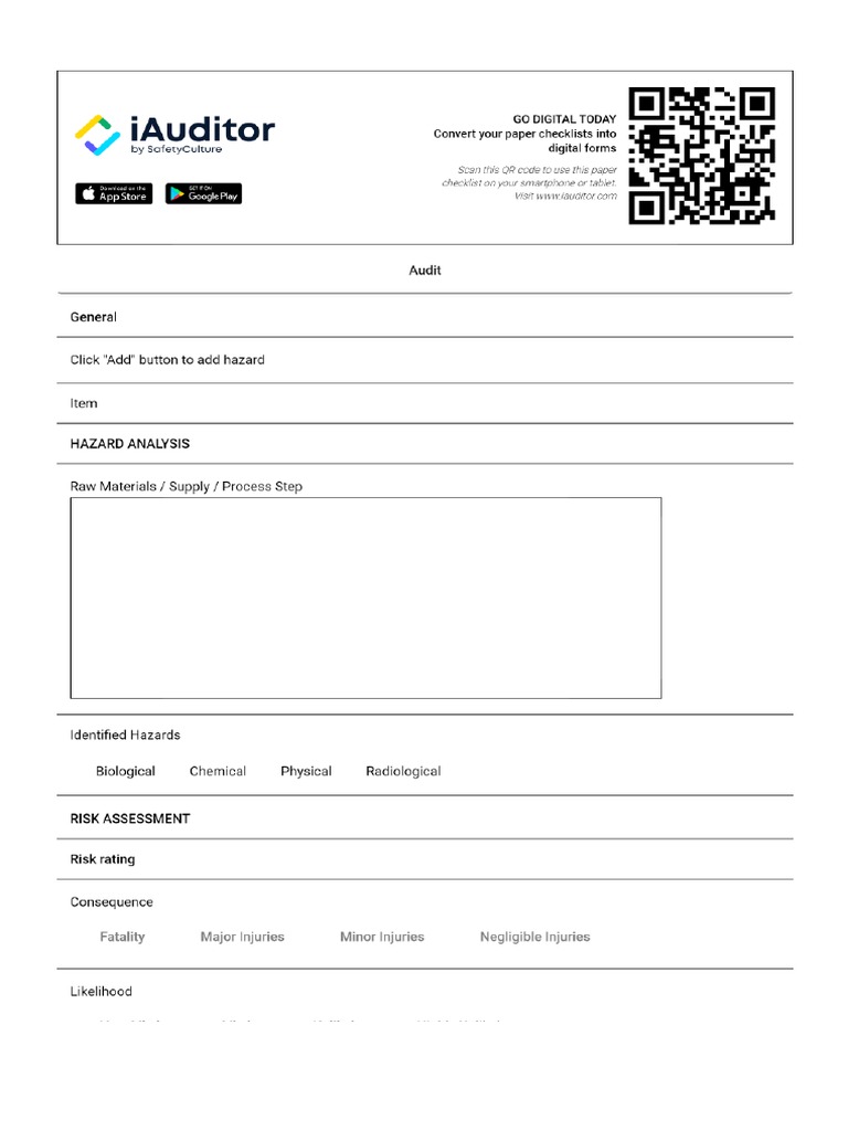 Taccp Risk Assessment Template | PDF
