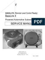 Basslink Basslink Basslink X Service Manual: Models: (Remote Level Control Ready) Powered Automotive Subwoofer