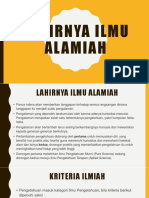 LAHIRNYA ILMU ALAMIAH MODERN