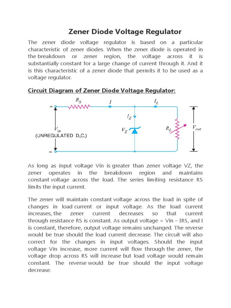 Understanding the Operation and Limitations of the Zener Diode Voltage
