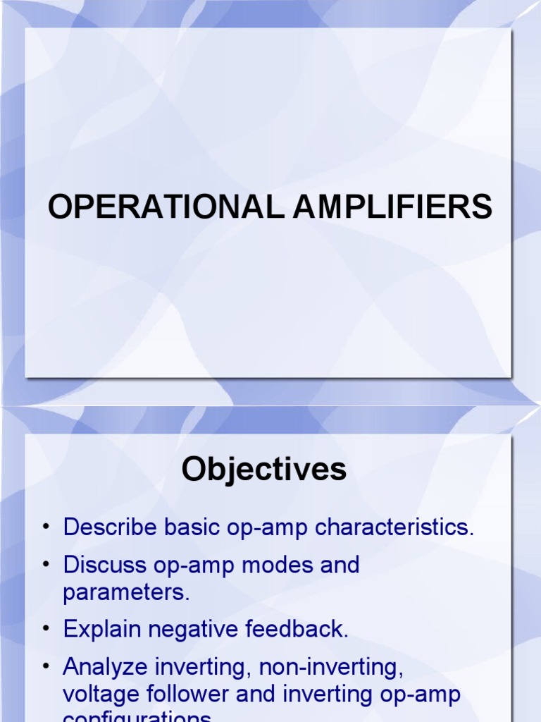 Operational Amplifier | PDF | Operational Amplifier | Amplifier