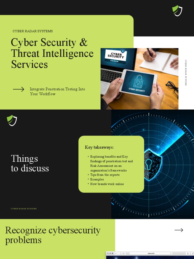 Cyber Security & Penetration Testing Services Cyber Radar Systems | PDF ...