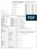 GCSE Spanish Revision Quickie Adjectives