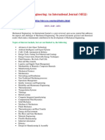 Mechanical Engineering: An International Journal