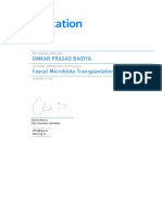 DR Omkar Prasad Baidya Certificates