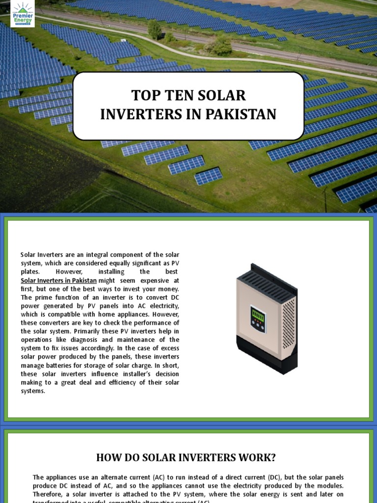 Top 10 Solar Inverters in Pakistan | PDF