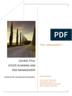 Course Title: Estate Planning and Risk Management