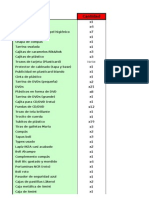 Inventario Escenografía