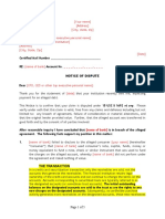 B - Letter 1 - 1st Dispute Letter To Pretend Lender