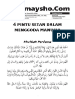 Khutbah Jumat Empat Pintu Utama Setan Menggoda Manusia