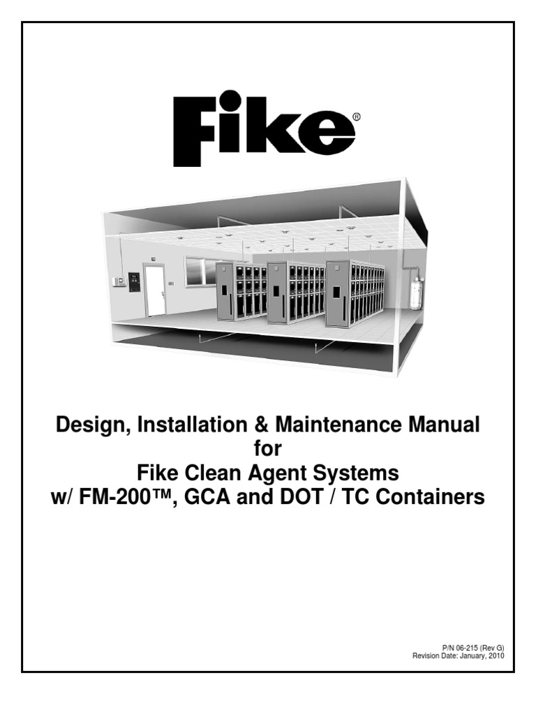Design, Installation Maintenance Manual-FM200-Fike | PDF | Gases ...