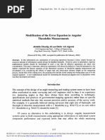 Modification of The Error Equation in Angular Theodolite Measurements