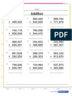 Addition Up To Hundred Thousands Worksheet PDF