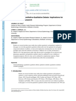 Revisiting The Quantitative-Qualitative Debate: Implications For Mixed-Methods Research