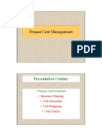 Project Cost Management: Presentation Outline