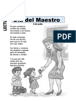 Ficha de Día Del Maestro para Primaria