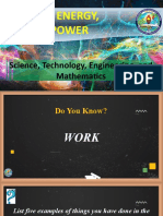 Work, Energy, and POWER: Science, Technology, Engineering, and Mathematics