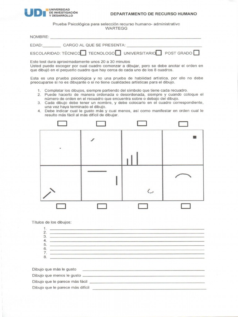 Test de Wartegg PDF | PDF