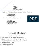 COURSEPAGE DUMP - BMD407 LASERS AND FIBEROPTICS IN MEDICINE - Types of Laser