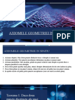 Axiomele Geometriei in Spatiu