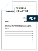 Writing Test 2019