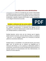 Presunción validez actos administrativos