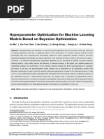 Hyperparameter Optimization For Machine Learning Models Based On Bayesian Optimization