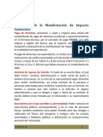 Requisitos de La Manifestación de Impacto Ambiental