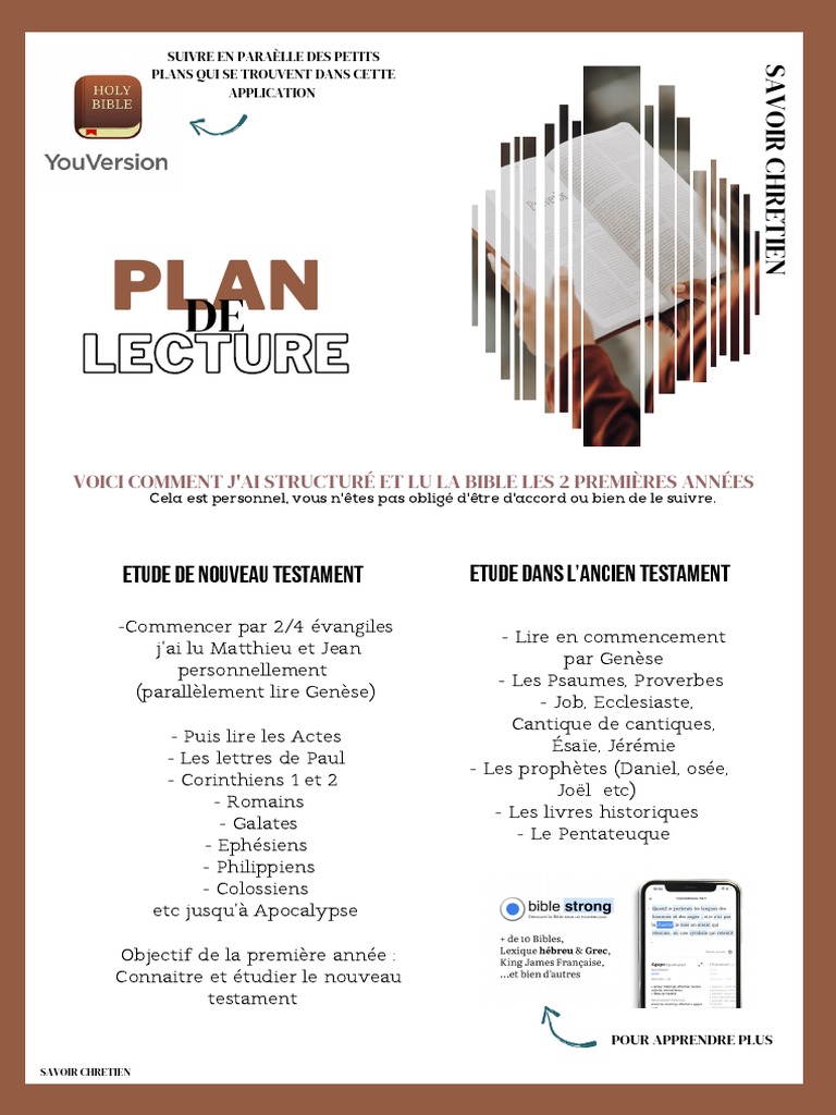 Plan de lecture de la Bible en 2 ans | PDF | Religion et spiritualité