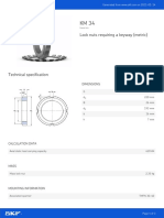 Lock Nuts Requiring A Keyway (Metric) : Dimensions