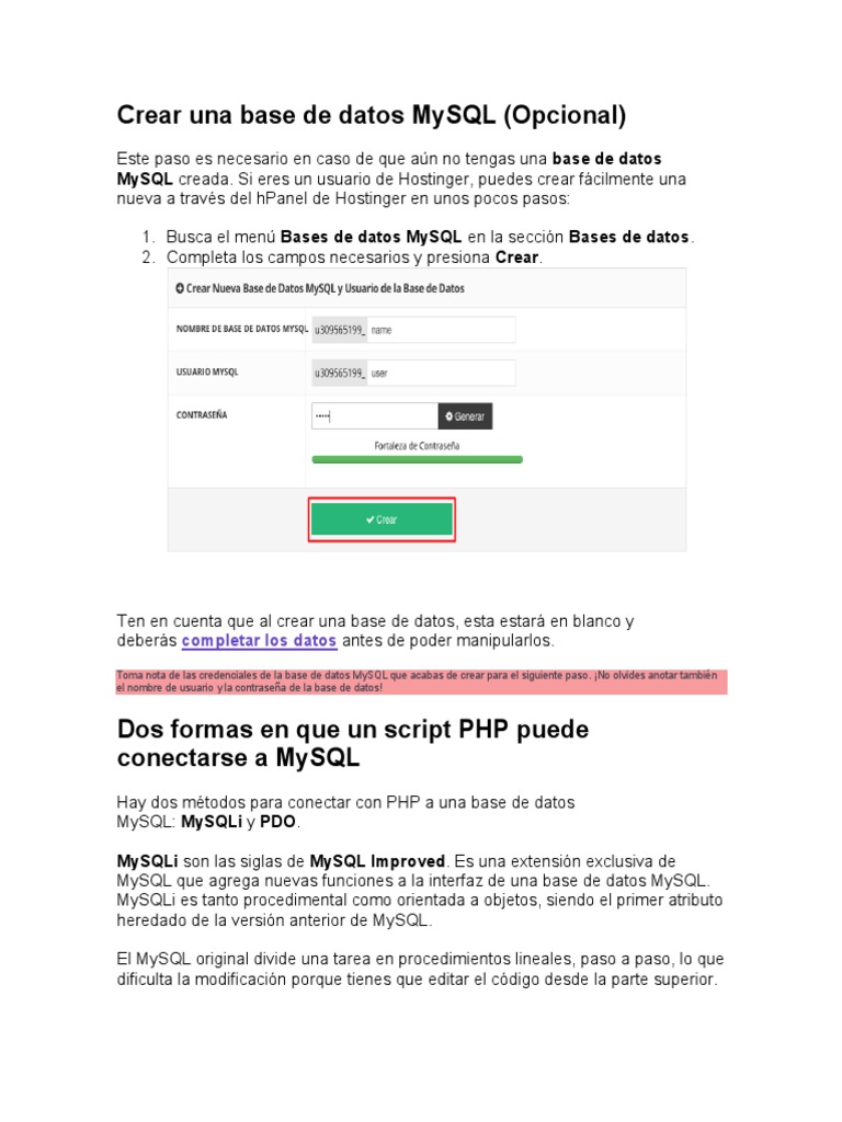 Conectar PHP a MySQL: Guía Rápida | PDF | Mi sql | Php