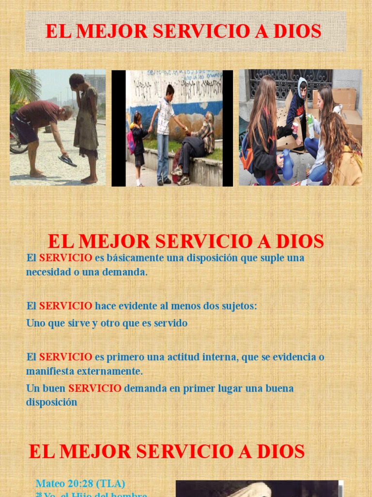 El Mejor Servicio A Dios Pdf Dios Religión Y Creencia