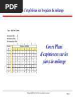 Cours Plan D Experience Plan de Melange PDF