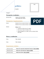 Plantilla Curriculum Artistico 3