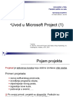UP - X - Uvod U Microsoft Project 1