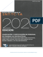 ASNT-SNT-TC-1A - 2020 by William Mendoza, en Español