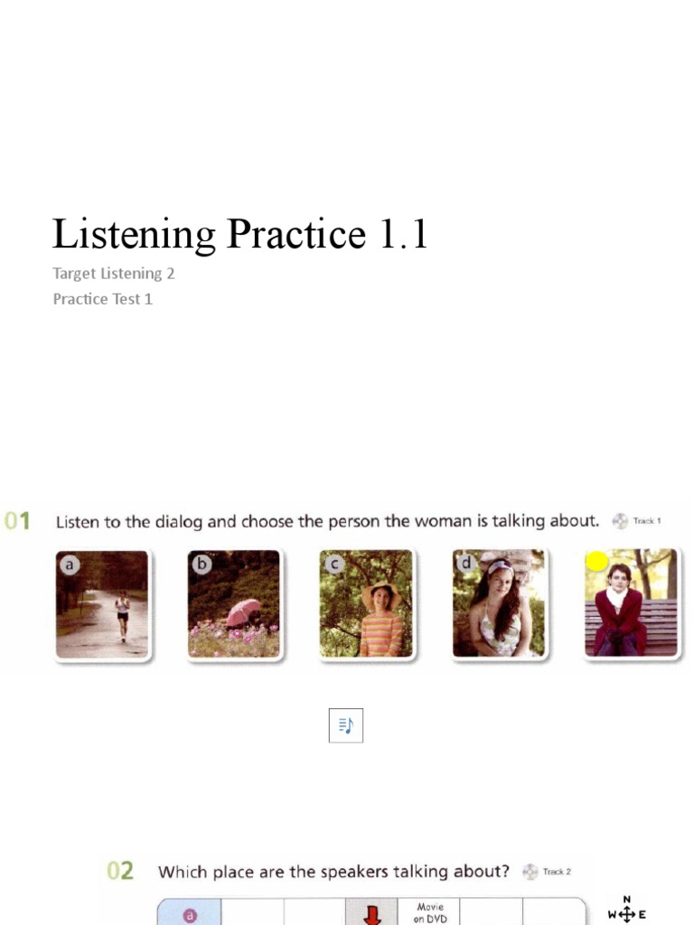 Target Listening 2 Practice Test 1 | PDF