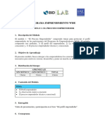 Syllabus Módulo 1 - Proceso Emprendedor