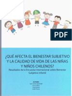 Qué Afecta El Bienestar Subjetivo y La Calidad de Vida de Las Niñas y Niños Chilenos
