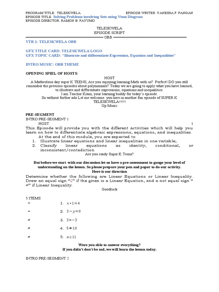 Math Fun for Super K Teens | PDF | Equations | Inequality (Mathematics)