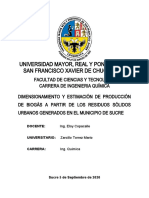 Perfil Tratamiento Anaerobio de RSU Sucre