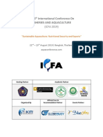 The 6 International Conference On Fisheries and Aquaculture: (ICFA 2019)