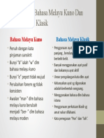 Perbezaan Ciri-Ciri Antara Bahasa Melayu Kuno Dan Bahasa Melayu