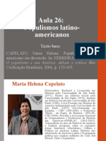 Aula 26 - Populismos Latino-Americanos