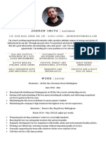 Bartender CV Example Template